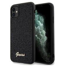 Guess GUHCN61PMSDGSK iPhone 11 / Xr 6.1" fekete keménytok Disco Metal Script tok és táska