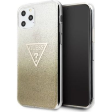 Guess GUHCN61SGTLGO iPhone 11 6,1" / Xr Arany Glitter Triangle Keménytok (GUE239GLD) tok és táska