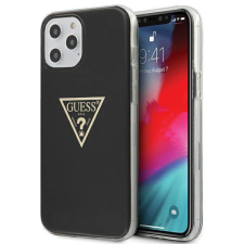 Guess GUHCP12LPCUMPTBK iPhone 12 Pro Max 6,7&quot; fekete Metallic Collection keménytok tok és táska