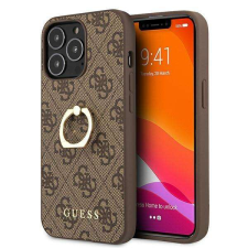 Guess GUHCP13L4GMRBR iPhone 13 Pro 6.1 „barna tok 4G gyűrűvel állvánnyal tok és táska