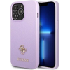 Guess GUHCP13LPS4MU iPhone 13 Pro / 13 6,1" Lila Saffiano 4G Kis Fém Logós Keménytok (GUE2331)