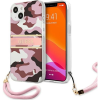 Guess GUHCP13MKCABPI iPhone 13 6.1" Rózsaszín Keménytok Terepszínű Pánttal (GUE1491PNK)