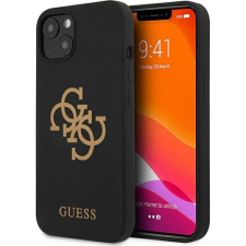 Guess GUHCP13SLS4GGBK iPhone 13 Mini 5,4" Fekete Szilikon 4G Logó Keménytok (GUE1507BLK) tok és táska