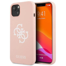 Guess GUHCP13SLS4GWPI iPhone 13 mini 5,4" rózsaszín szilikon 4G logó keménytok tok és táska