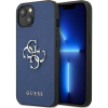 Guess GUHCP13SSA4GSBL iPhone 13 Mini 5,4" Kék Saffiano 4G Fém Logós Keménytok (GUE1509BLU)