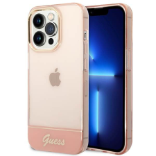 Guess GUHCP14LHGCOP iPhone 14 Pro 6,1" rózsaszín keménytok áttetsző tok és táska