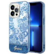 Guess GUHCP14LHGPLHB iPhone 14 Pro 6,1" kék Porcelain Collection keménytok tok és táska