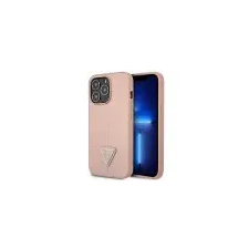 Guess GUHCP14LPSATLP iPhone 14 Pro 6,1" rózsaszín Saffiano háromszög logós keménytok tok és táska