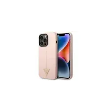 Guess GUHCP14LSLTGP iPhone 14 Pro 6.1" rózsaszín/rózsaszín keménytok szilikon háromszög tok és táska
