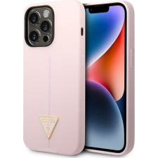 Guess GUHCP14LSLTGU iPhone 14 Pro 6,1" Lila Szilikon Keménytok Háromszög Logóval (GUE1983) tok és táska