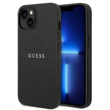 Guess GUHCP14MPSASBBK iPhone 14 Plus 6.7 "fekete szafián szíj tok és táska