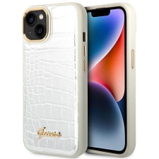 Guess GUHCP14SHGCRHS iPhone 14 6,1" ezüst Croco Collection keménytok tok és táska