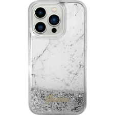 Guess GUHCP14SLCSGSGH Liquid Glitter Marble Tok iPhone 13 / 14 / 15 - Fehér (GUE2457) tok és táska
