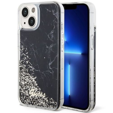Guess GUHCP14SLCSGSGK Liquid Glitter Marble tok iPhone 13 / 14 / 15 - fekete tok és táska