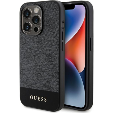 Guess GUHCP15LG4GLGR iPhone 15 Pro 6.1" Szürke Keménytok 4G Stripe Kollekció (GUHCP15LG4GLGR) tok és táska
