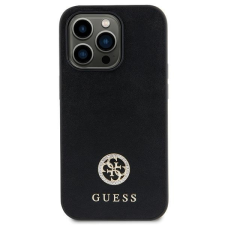 Guess GUHCP15MPS4DGPK iPhone 15 Plus 6.7&quot; fekete keménytok Strass fém logó tok és táska