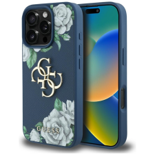 Guess GUHCP16LPGROP4MK Grained Roses Big 4G Logo tok iPhone 16 Pro Max - kék tok és táska