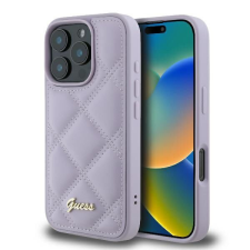Guess GUHCP16LPSQSQSU Quilted Metal Logo keménytok iPhone 16 Pro - lila tok és táska