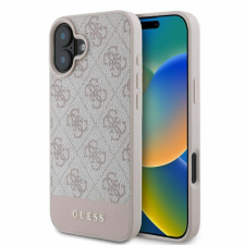 Guess GUHCP16SG4GLPI 4G Bottom Stripe keménytok iPhone 16 - rózsaszín tok és táska