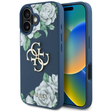 Guess GUHCP16SPGROP4MB Grained Roses Big 4G Logo tok iPhone 16 - kék tok és táska