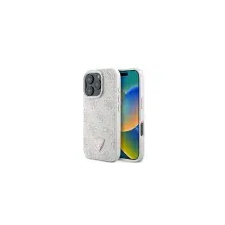 Guess GUHCP16XP4TDPP Leather 4G Triangle Strass keménytok iPhone 16 Pro Max - rózsaszín tok és táska