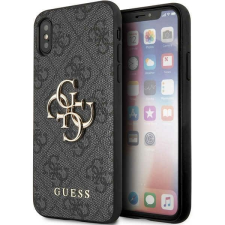 Guess GUHCPX4GMGGR iPhone X/XS szürke keménytok 4G nagy fém logó tok és táska