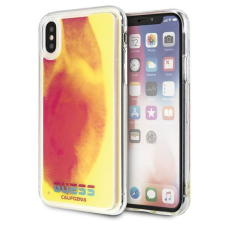 Guess GUHCPXGLCPI iPhone X/Xs rózsaszín California foszforeszkáló keménytok tok és táska