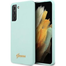 Guess GUHCS21MLSLMGLB S21+ G996 Kék Szilikon Script Metal Logo Keménytok (GUE942BLU) tok és táska