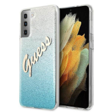 Guess GUHCS21MPCUGLSBL S21+ G996 kék csillogó színátmenetes Script keménytok tok és táska