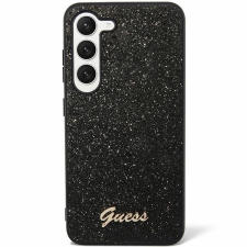 Guess GUHCS24SHGGSHHK S24 S921 fekete keménytok Glitter Script tok és táska