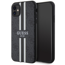 Guess GUHMN61P4RPSK iPhone 11 / Xr fekete keménytok 4G nyomtatott csíkos MagSafe tok 4G tok és táska