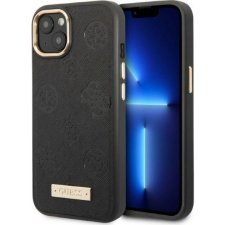 Guess GUHMP13MSAPSTK iPhone 13 6.1" Fekete Keménytok Peony Logo Plate Magsafe (GUE002527) tok és táska