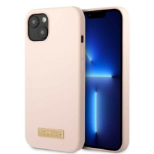 Guess GUHMP13MSBPLP iPhone 13 6,1&quot; rózsaszín szilikon Logo Plate MagSafe keménytok tok és táska