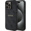 Guess GUHMP13XG4GFRK iPhone 13 Pro Max 6.7" Fekete Keménytok 4G Collection Bőr Fém Logó Magsafe (GUHMP13XG4GFRK)