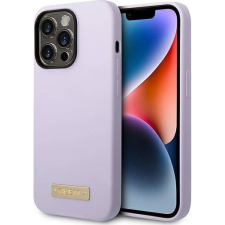 Guess GUHMP14LSBPLU iPhone 14 Pro 6,1" Lila Keménytok Szilikon Logólemez Magsafe (GUE002909) tok és táska
