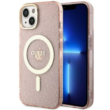 Guess GUHMP14MHCMCGP iPhone 14 Plus 6.7&quot; rózsaszín keménytok Glitter Gold MagSafe tok és táska