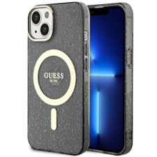 Guess GUHMP14SHCMCGK iPhone 14 6.1" fekete keménytok Glitter Gold MagSafe tok és táska