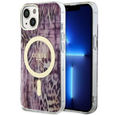 Guess GUHMP14SHLEOPWWP iPhone 14 6.1&quot; rózsaszín keménytok Leopard MagSafe tok és táska
