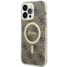 Guess GUHMP14XH4STW iPhone 14 Pro Max 6.7" barna keménytok 4G MagSafe tok és táska
