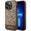 Guess GUHMP14XHGCFSEW iPhone 14 Pro Max 6.7" barna keménytok GCube Stripes MagSafe