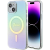 Guess GUHMP15SHITSQ iPhone 15 6.1" Türkizkék Keménytok IML Irizáló Magsafe IML Iridescent (GUE003219)
