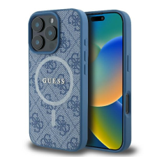 Guess GUHMP16LG4GFRB 4G Ring Classic Logo MagSafe keménytok iPhone 16 Pro - kék tok és táska