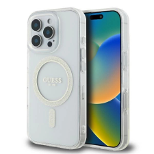 Guess GUHMP16LHFGERET IML Glitter Circle MagSafe keménytok iPhone 16 Pro - átlátszó tok és táska