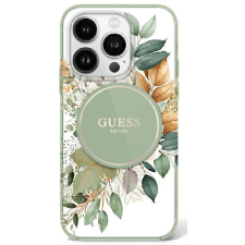 Guess GUHMP16LHFWBDCEN IML Flower & Tonal Circle MagSafe keménytok iPhone 16 Pro - zöld tok és táska