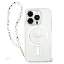 Guess GUHMP16LHGCRELST IML Glitter With Pearl Strap MagSafe keménytok iPhone 16 Pro - átlátszó tok és táska