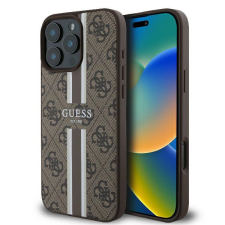 Guess GUHMP16LP4RPSW 4G Printed Stripes MagSafe keménytok iPhone 16 Pro - barna tok és táska