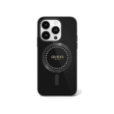 Guess GUHMP16LPFTDTEK IML Rhinestones MagSafe keménytok iPhone 16 Pro - fekete tok és táska