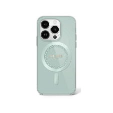 Guess GUHMP16LPFTDTEN IML Rhinestones MagSafe keménytok iPhone 16 Pro - zöld tok és táska