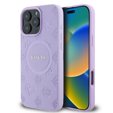 Guess GUHMP16LPSAPSMEU Saffiano Peony Classic Logo MagSafe keménytok iPhone 16 Pro - lila tok és táska