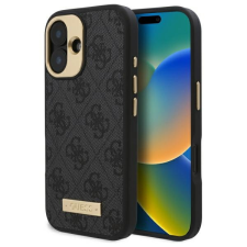 Guess GUHMP16MU4GPRK 4G Logo Plate MagSafe keménytok iPhone 16 Plus - fekete tok és táska